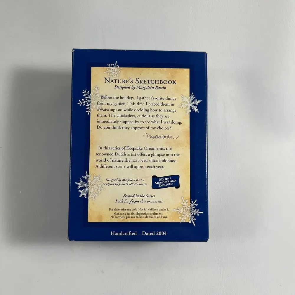 2004 Hallmark Nature's Sketchbook Keepsake Christmas Ornament Garden Cottage